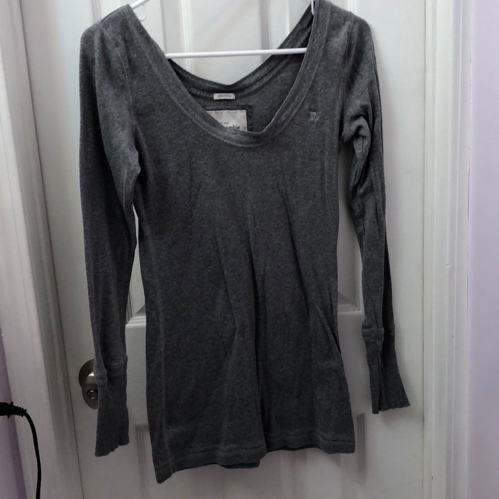 Gray A&F long sleeve tunic top